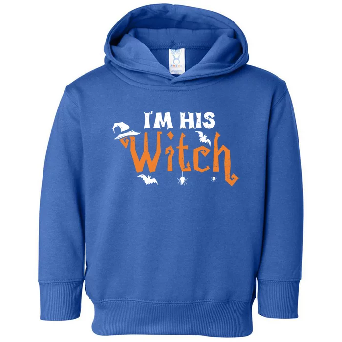 Funny Halloween Couple: Im His Witch Gift Toddler Hoodie