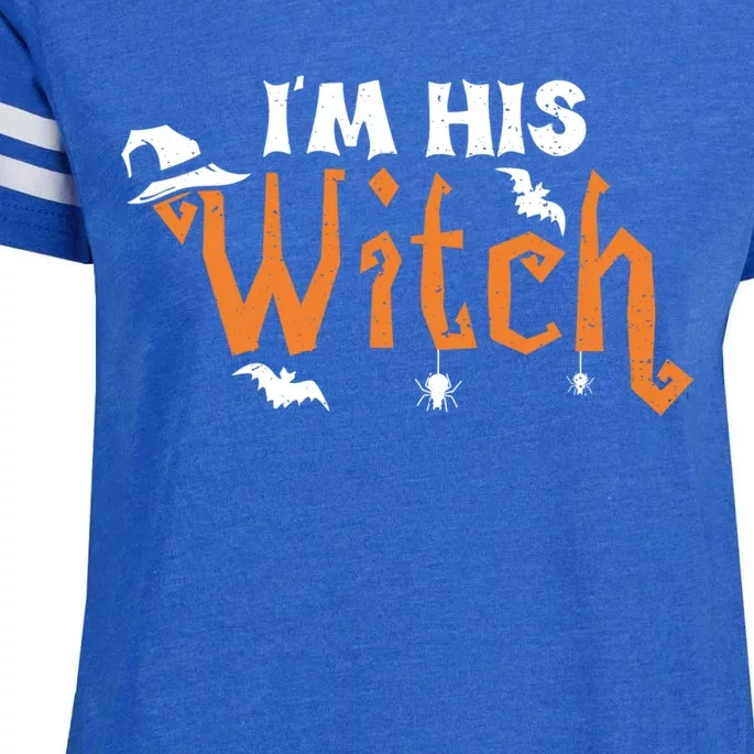 Funny Halloween Couple: Im His Witch Gift Enza Ladies Jersey Football T-Shirt