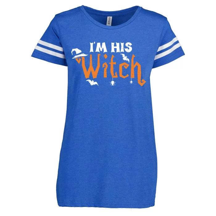 Funny Halloween Couple: Im His Witch Gift Enza Ladies Jersey Football T-Shirt