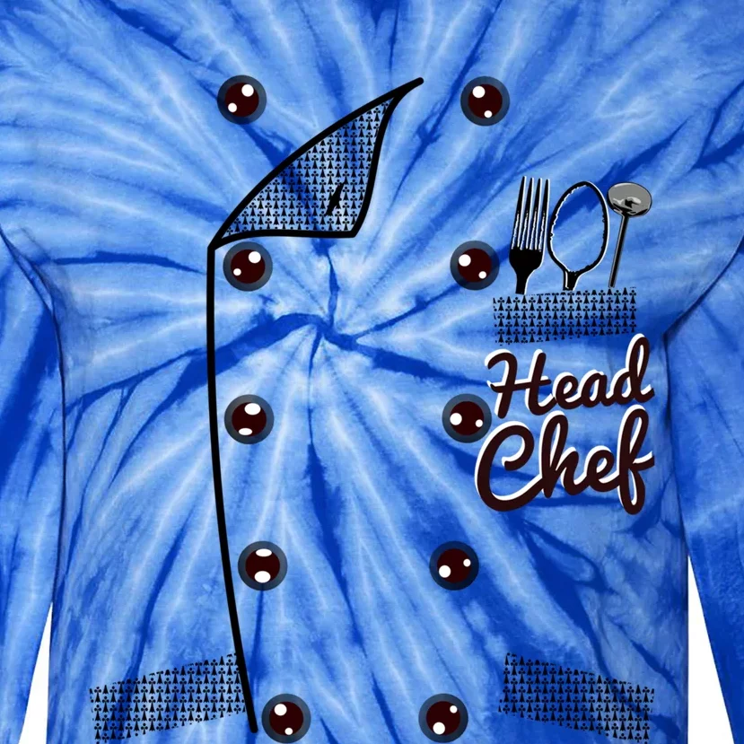 Funny Head Chef Cute Gift Tie-Dye Long Sleeve Shirt