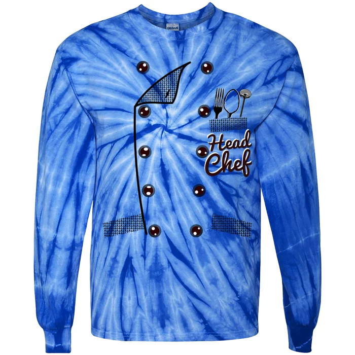 Funny Head Chef Cute Gift Tie-Dye Long Sleeve Shirt