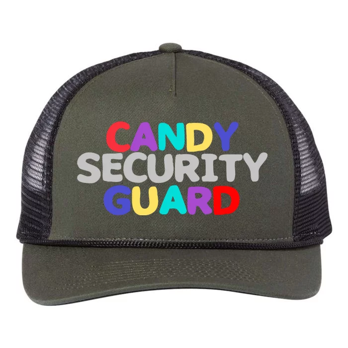 Funny Halloween, Cute Halloween, Candy Security Guard Retro Rope Trucker Hat Cap