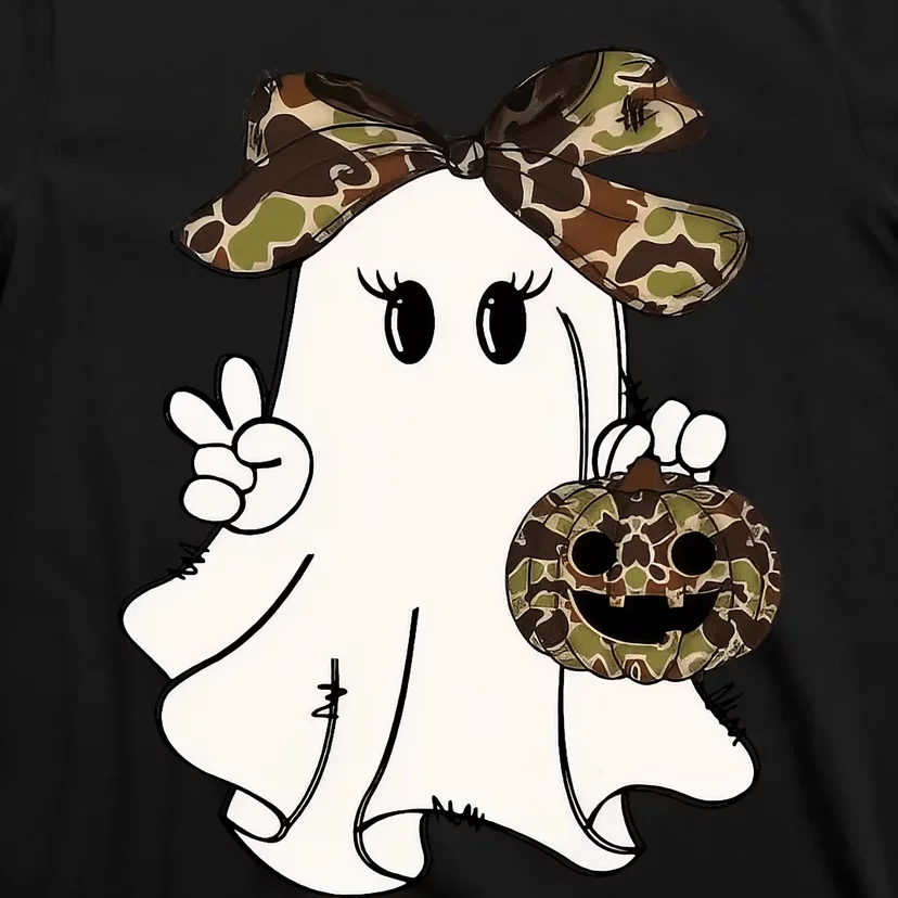 Funny Halloween Camouflage Camo Ghost Hello Hunting Season T-Shirt