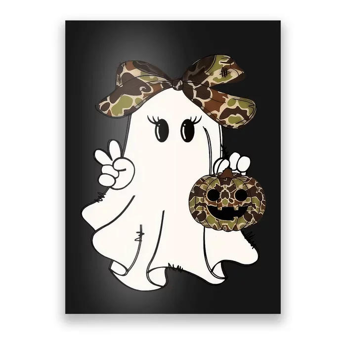 Funny Halloween Camouflage Camo Ghost Hello Hunting Season Poster