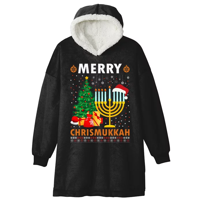 Festive Holiday Celebration Chrismukkah & Hanukkah Gifts Hooded Wearable Blanket