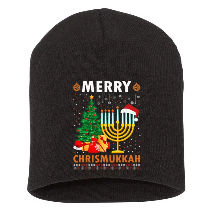 Festive Holiday Celebration Chrismukkah & Hanukkah Gifts Short Acrylic Beanie