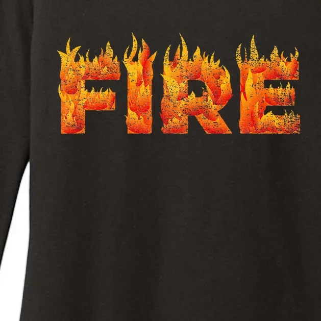 FIRE HALLOWEEN COSTUME FIRE AND ICE MATCHING COUPLES Womens CVC Long Sleeve Shirt