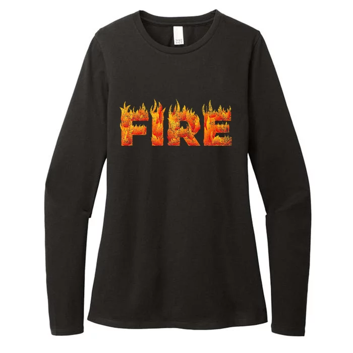 FIRE HALLOWEEN COSTUME FIRE AND ICE MATCHING COUPLES Womens CVC Long Sleeve Shirt