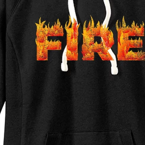 FIRE HALLOWEEN COSTUME FIRE AND ICE MATCHING COUPLES Women's Fleece Hoodie