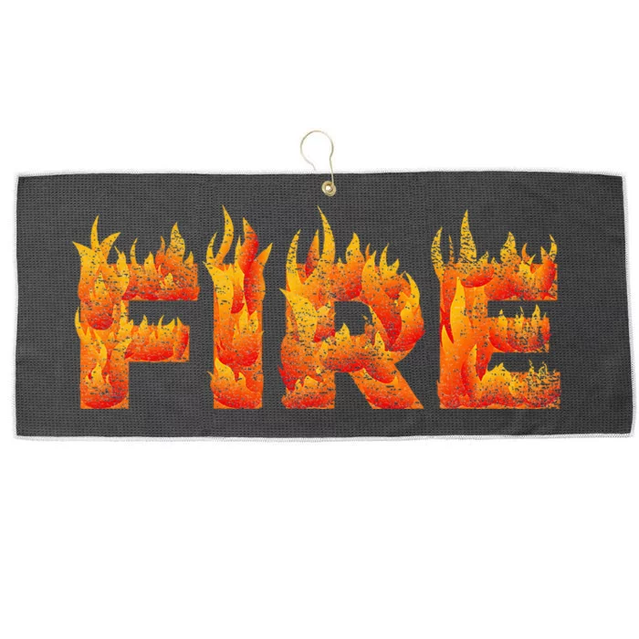 FIRE HALLOWEEN COSTUME FIRE AND ICE MATCHING COUPLES Large Microfiber Waffle Golf Towel