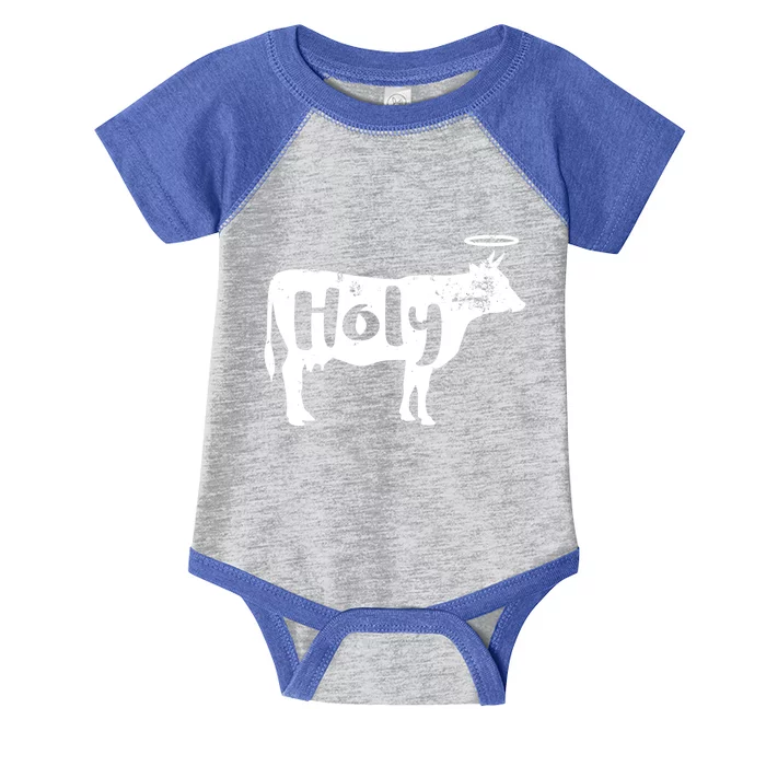 Funny Holy Cow Dairy Farming Gift Infant Baby Jersey Bodysuit