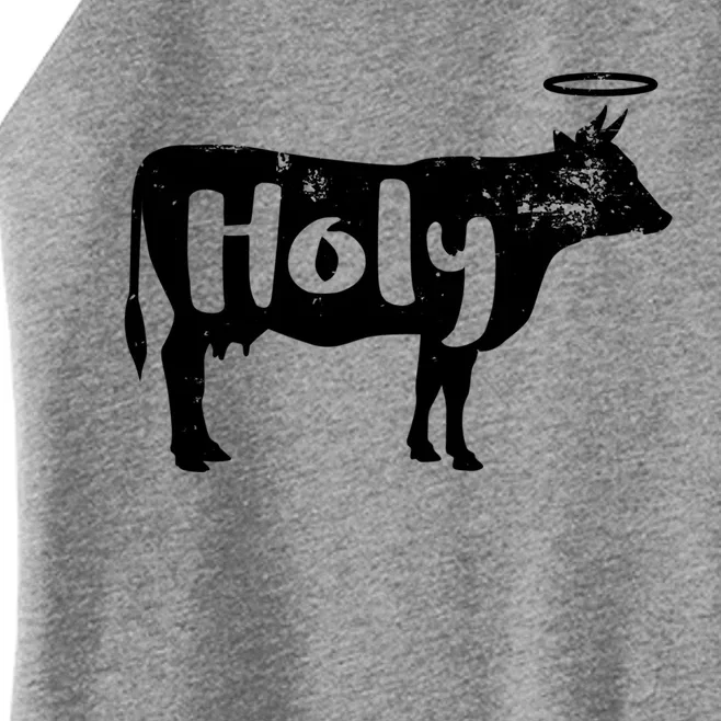 Funny Holy Cow Dairy Farming Gift Women’s Perfect Tri Rocker Tank