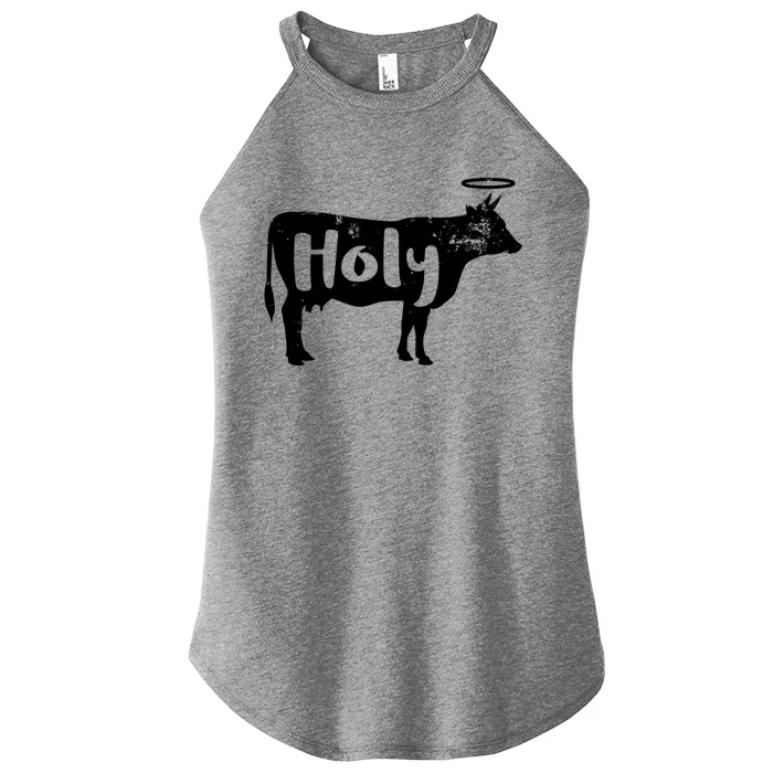 Funny Holy Cow Dairy Farming Gift Women’s Perfect Tri Rocker Tank