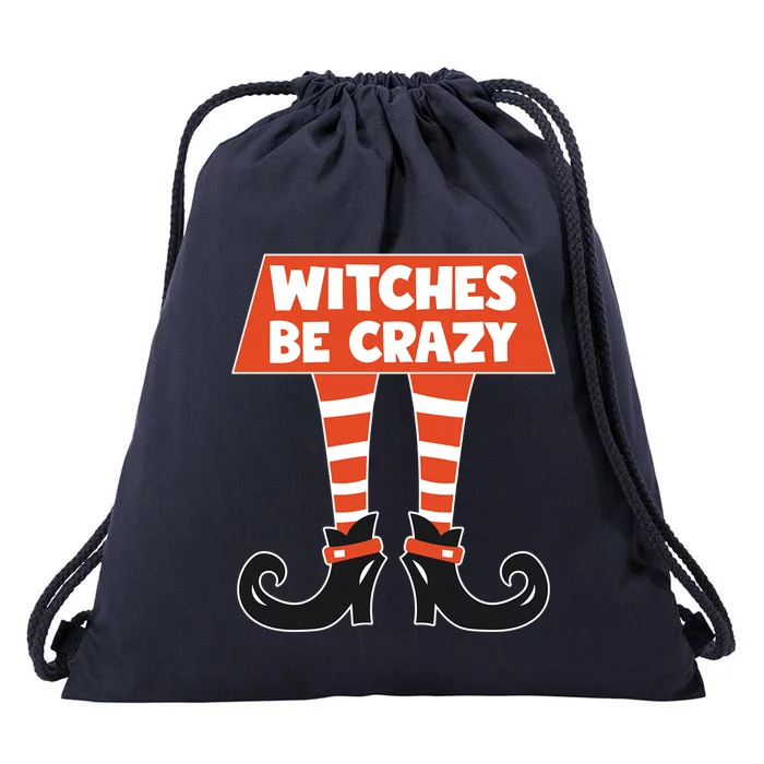 Funny Halloween Costume Witches Be Crazy Witch Halloween Gift Drawstring Bag