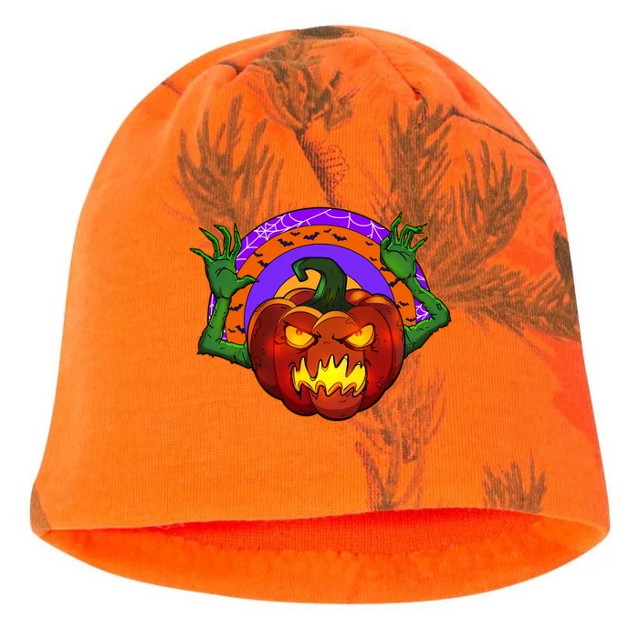 Funny Halloween Creepy Jackolantern Pumpkin Kati - Camo Knit Beanie