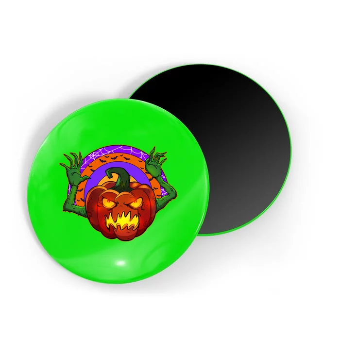 Funny Halloween Creepy Jackolantern Pumpkin Magnet