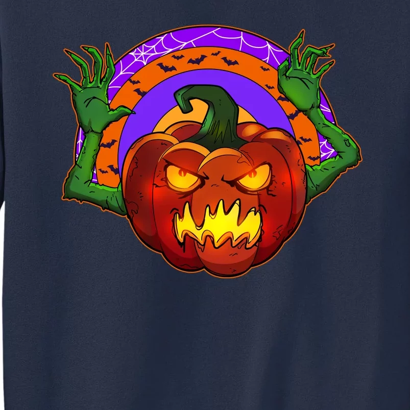 Funny Halloween Creepy Jackolantern Pumpkin Sweatshirt