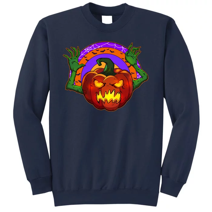 Funny Halloween Creepy Jackolantern Pumpkin Sweatshirt