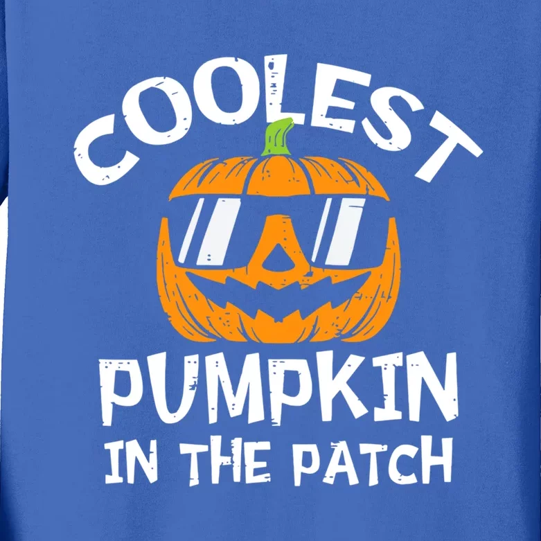 Funny Halloween Coolest Pumpkin In The Patch Cute Gift Kids Long Sleeve Shirt