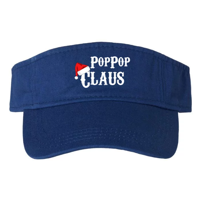 Funny Holiday Christmas Pop Pop Claus Santa Gift Valucap Bio-Washed Visor