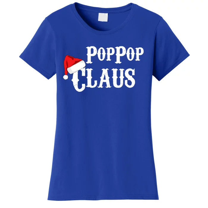 Funny Holiday Christmas Pop Pop Claus Santa Gift Women's T-Shirt