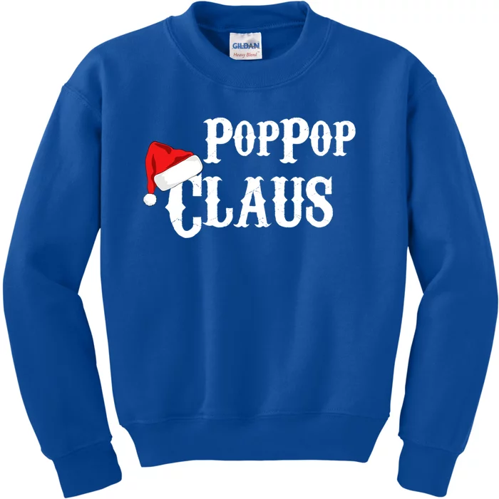 Funny Holiday Christmas Pop Pop Claus Santa Gift Kids Sweatshirt