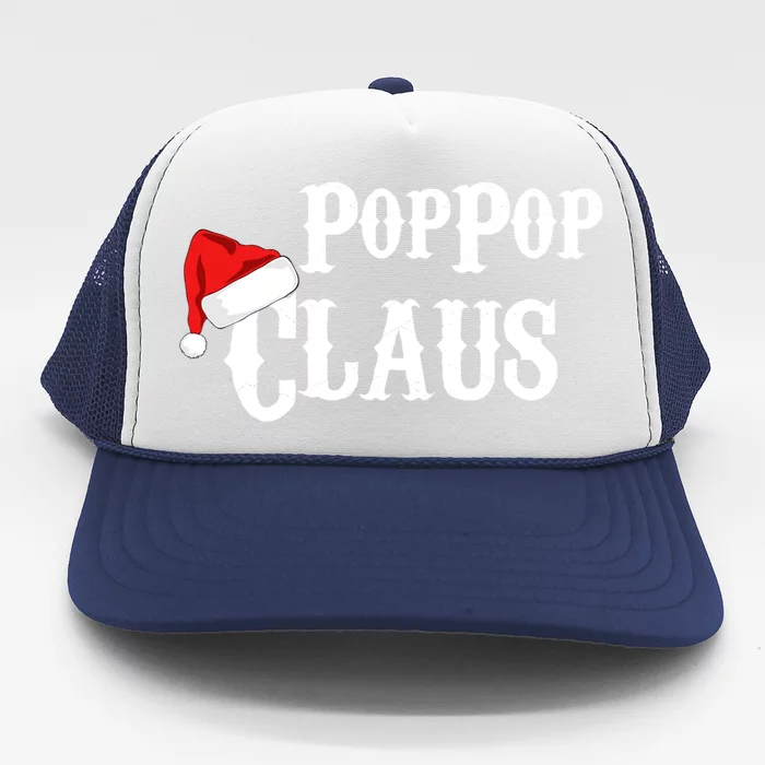 Funny Holiday Christmas Pop Pop Claus Santa Gift Trucker Hat