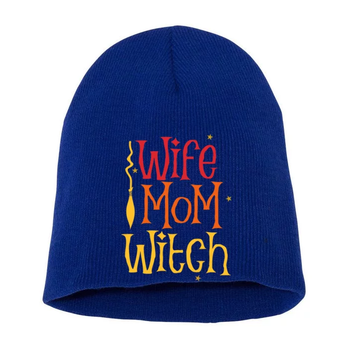 Funny Halloween Costume Party Gift For Wife Mom Witch Lover Gift Short Acrylic Beanie