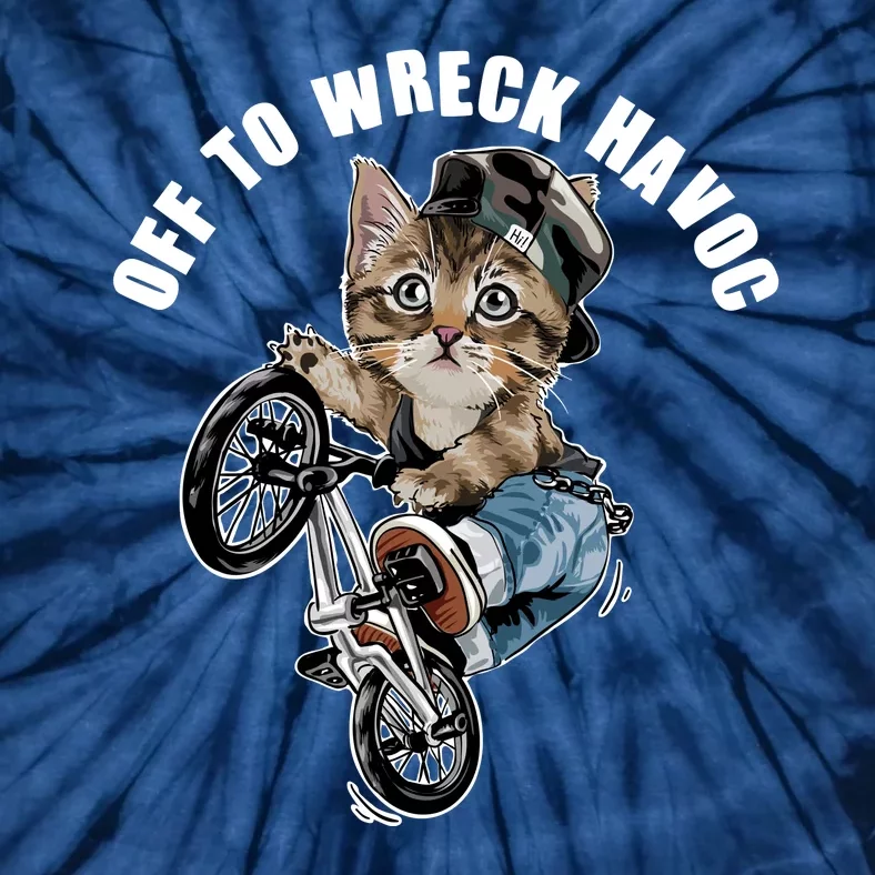 Funny Hiphop Cat Off To Wreck Havoc Tie-Dye T-Shirt