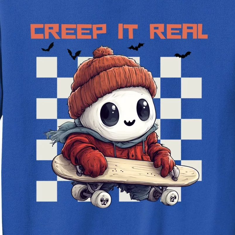 Funny Halloween Creep It Real Spooky Ghost Fall Season Gift Tall Sweatshirt