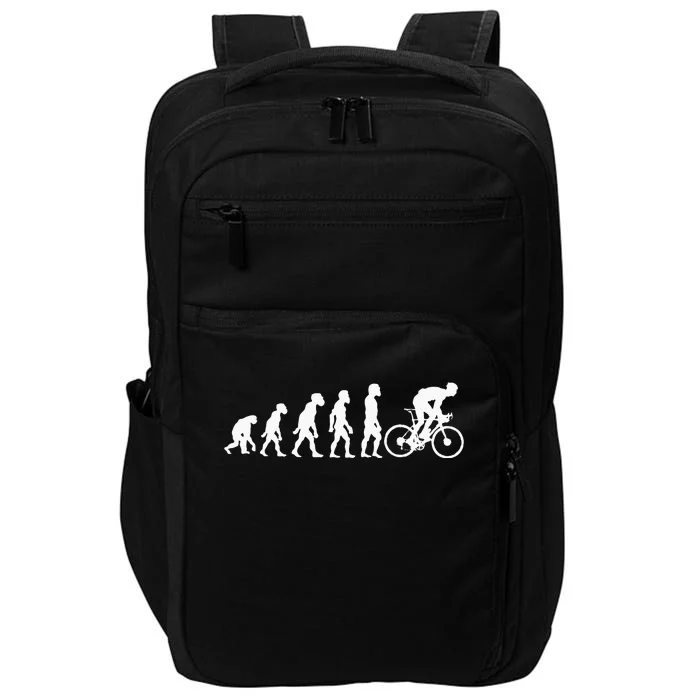 Funny Human Cycling Evolution Athlete Bike Cyclist Biker Impact Tech Backpack