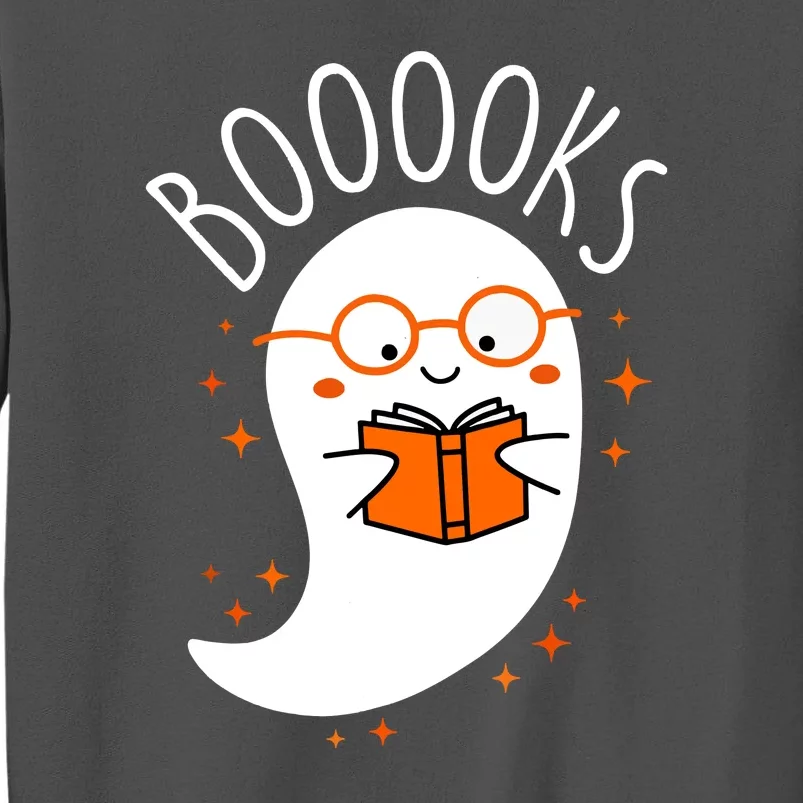 Funny Halloween Cute Ghost Book Reading School Teacher Gift Tall Sweatshirt