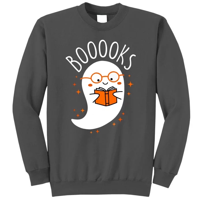 Funny Halloween Cute Ghost Book Reading School Teacher Gift Tall Sweatshirt