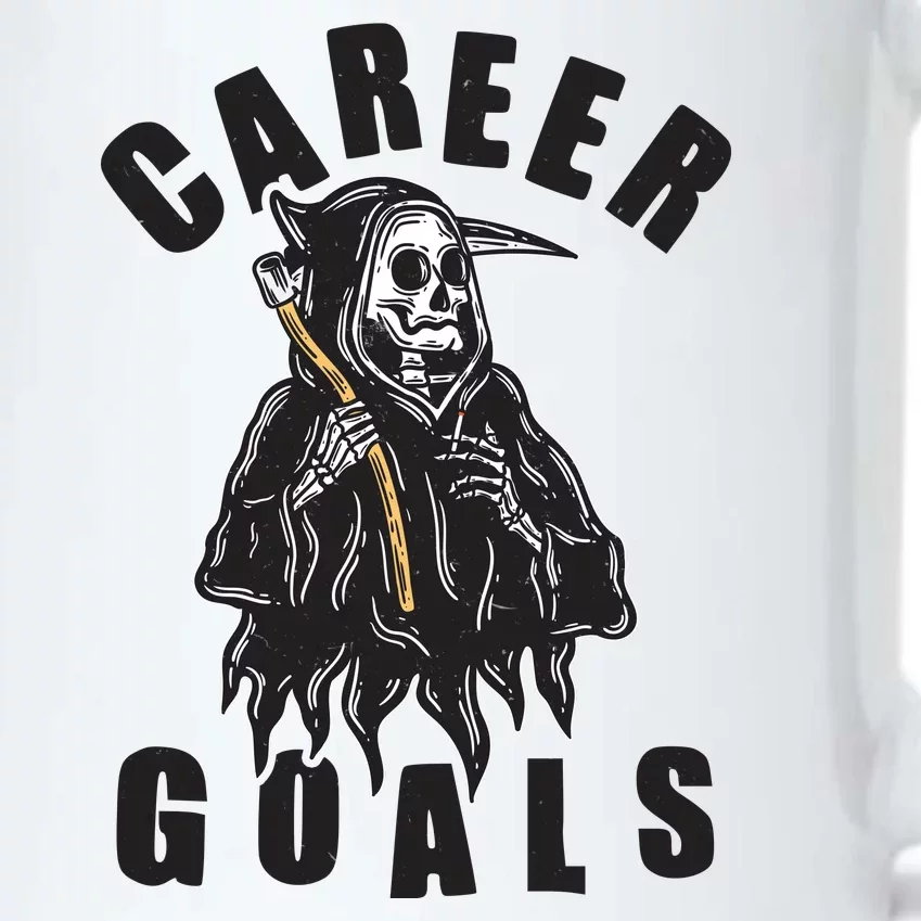 Funny Halloween Career Goals Grim Reaper Black Color Changing Mug