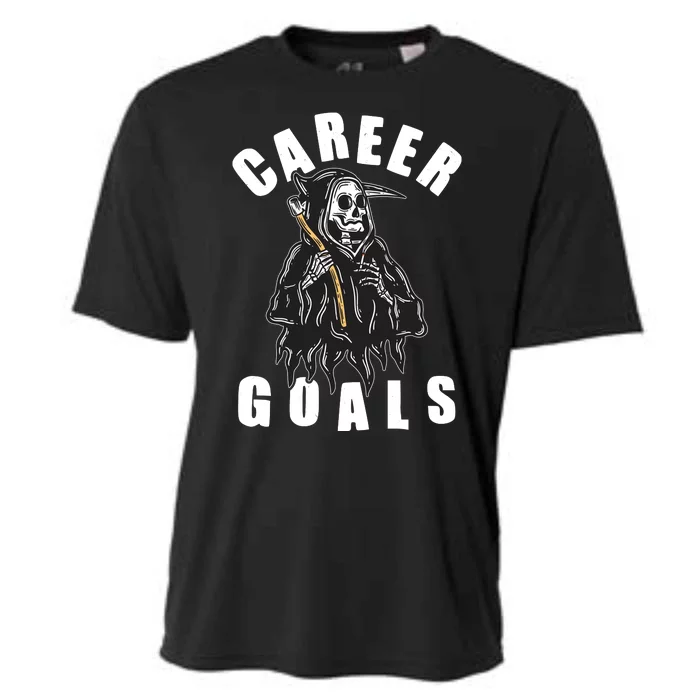 Funny Halloween Career Goals Grim Reaper Cooling Performance Crew T-Shirt