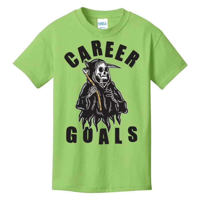 Funny Halloween Career Goals Grim Reaper Kids T-Shirt