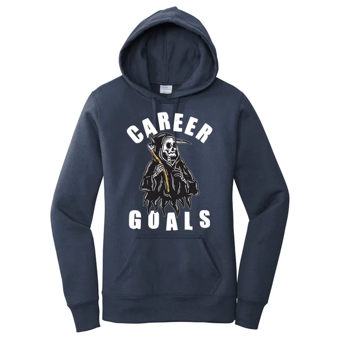 Funny Halloween Career Goals Grim Reaper Women's Pullover Hoodie