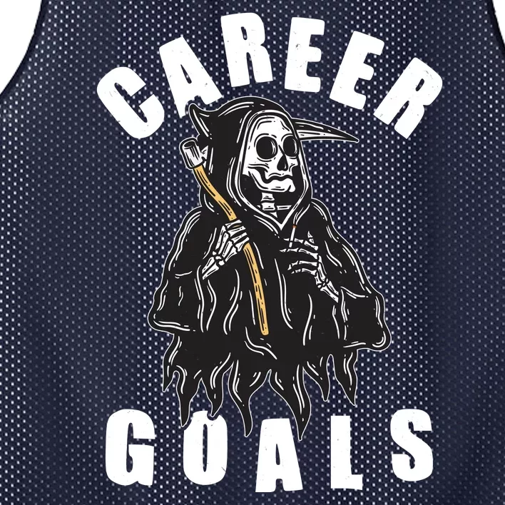 Funny Halloween Career Goals Grim Reaper Mesh Reversible Basketball Jersey Tank