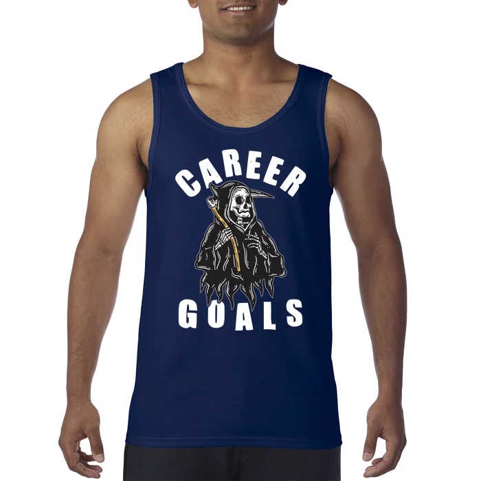 Funny Halloween Career Goals Grim Reaper Tank Top