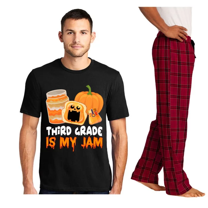 Funny Halloween Costume Team Third Grade Is My Jam 3Rd Grade Great Gift Pajama Set