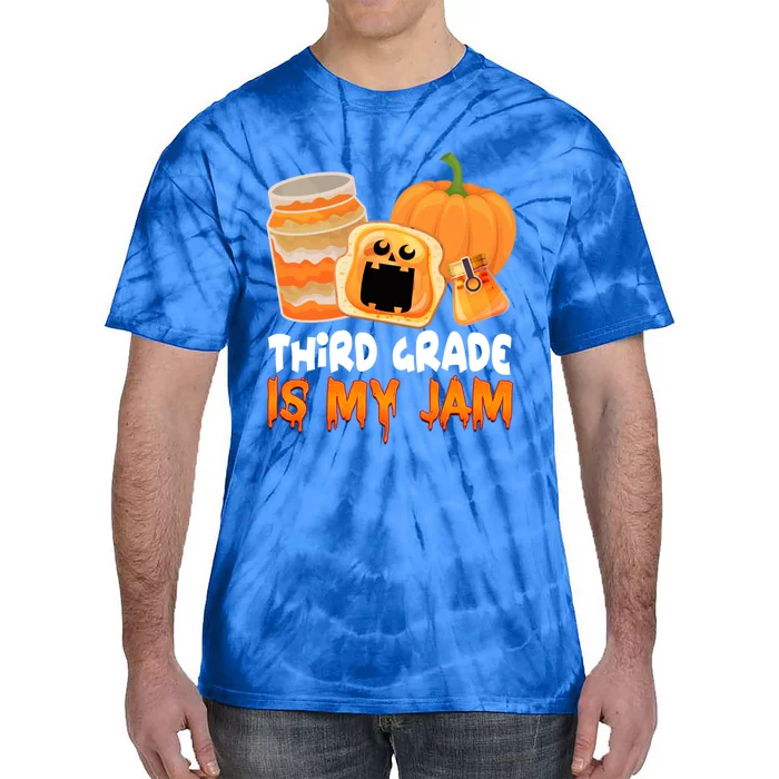 Funny Halloween Costume Team Third Grade Is My Jam 3Rd Grade Great Gift Tie-Dye T-Shirt