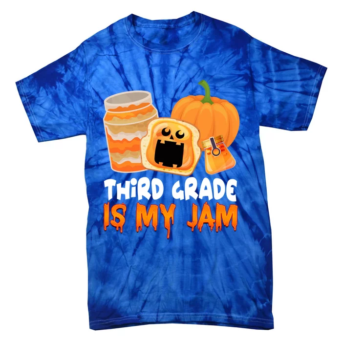 Funny Halloween Costume Team Third Grade Is My Jam 3Rd Grade Great Gift Tie-Dye T-Shirt