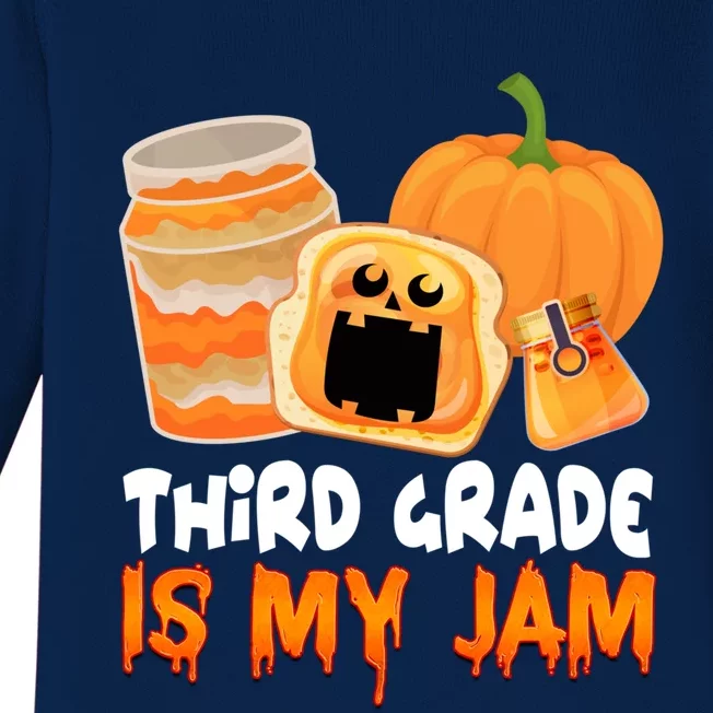 Funny Halloween Costume Team Third Grade Is My Jam 3Rd Grade Great Gift Baby Long Sleeve Bodysuit