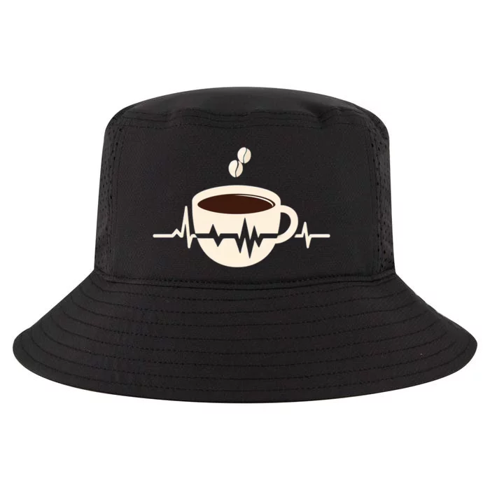 Funny Heartbeat Coffee Coffee Cup Frequency Cool Comfort Performance Bucket Hat