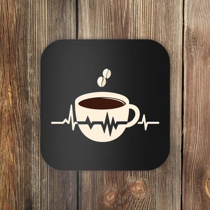 Funny Heartbeat Coffee Coffee Cup Frequency Coaster