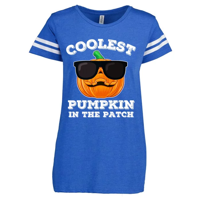 Funny Halloween Coolest Pumpkin In The Patch Gift Enza Ladies Jersey Football T-Shirt