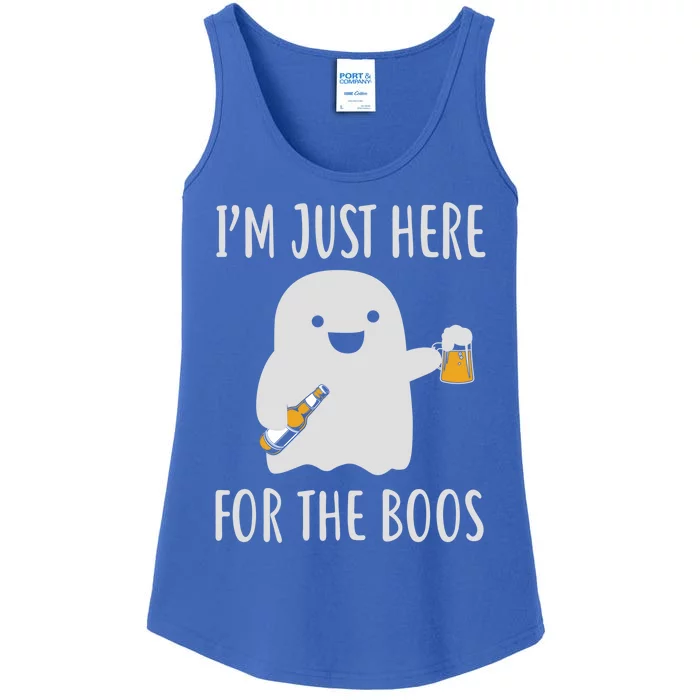 Funny Halloween Costume Im Just Here For The Boos Gift Ladies Essential Tank