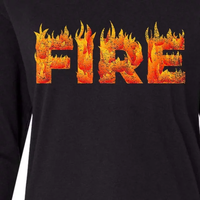 FIRE HALLOWEEN COSTUME FIRE AND ICE MATCHING COUPLES Womens Cotton Relaxed Long Sleeve T-Shirt