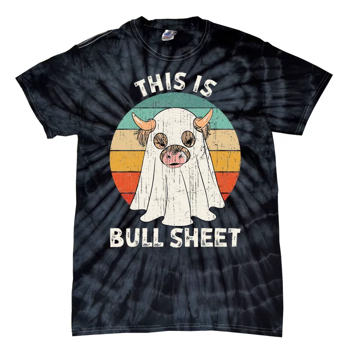 Funny Halloween Cow Boo Ghost Costume This Is Bull Sheet Tie-Dye T-Shirt