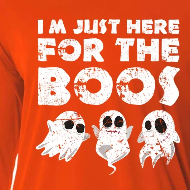 Funny Halloween Cute Gift Im Just Here For The Boos Great Gift Cooling Performance Long Sleeve Crew